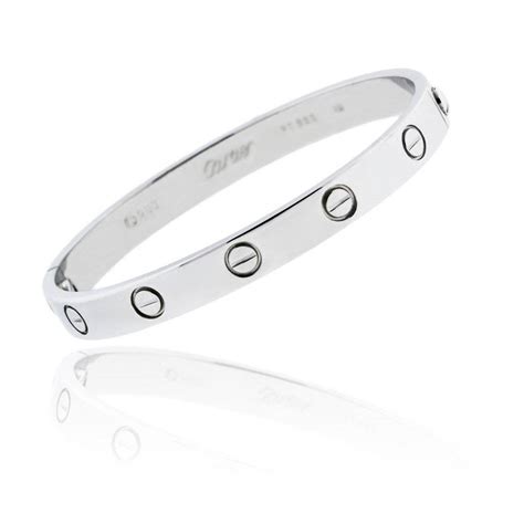 cartier love bangle silver|cartier gold bangle with diamonds.